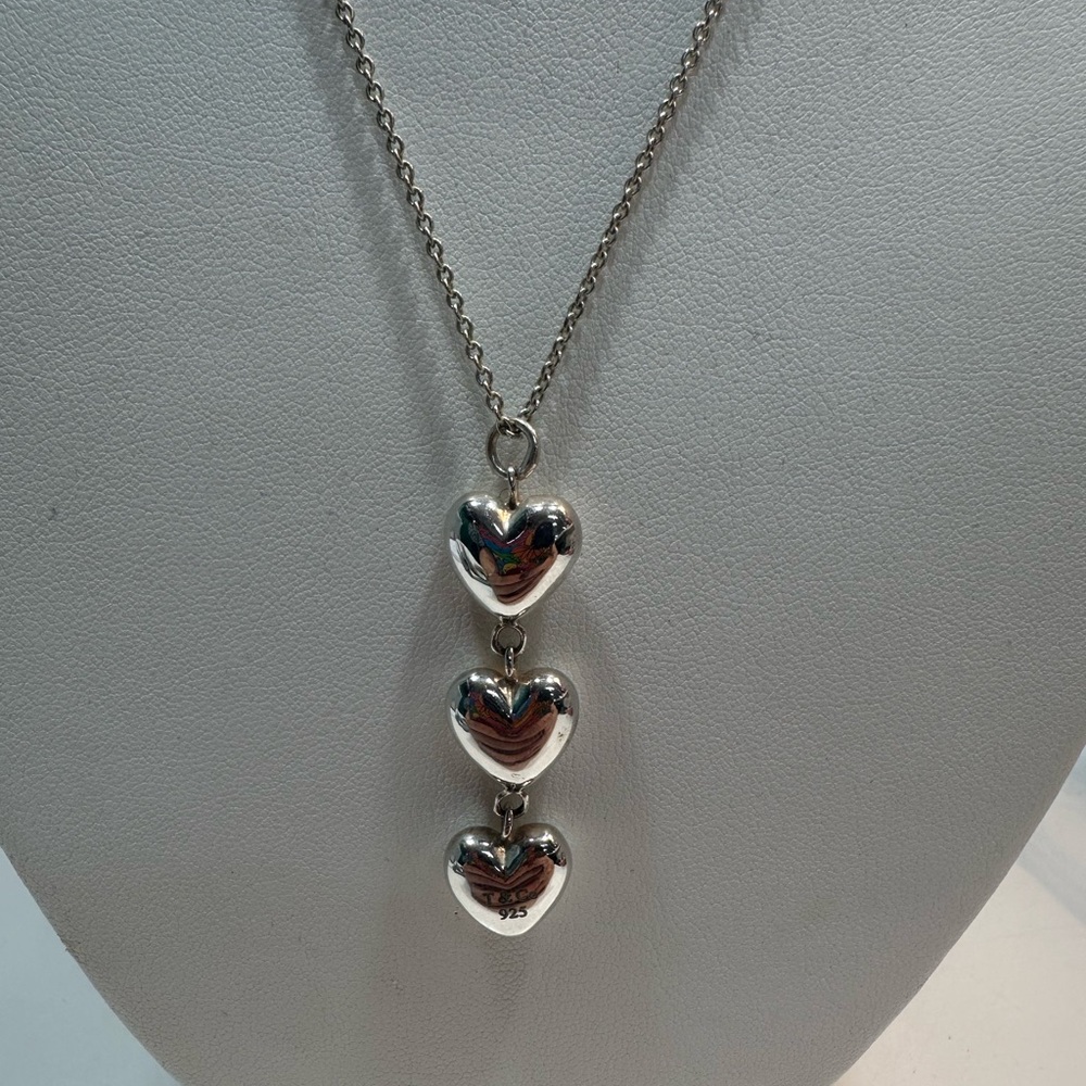 Tiffany & Co. Silver Heart Pendant Necklace - Picture 2 of 4